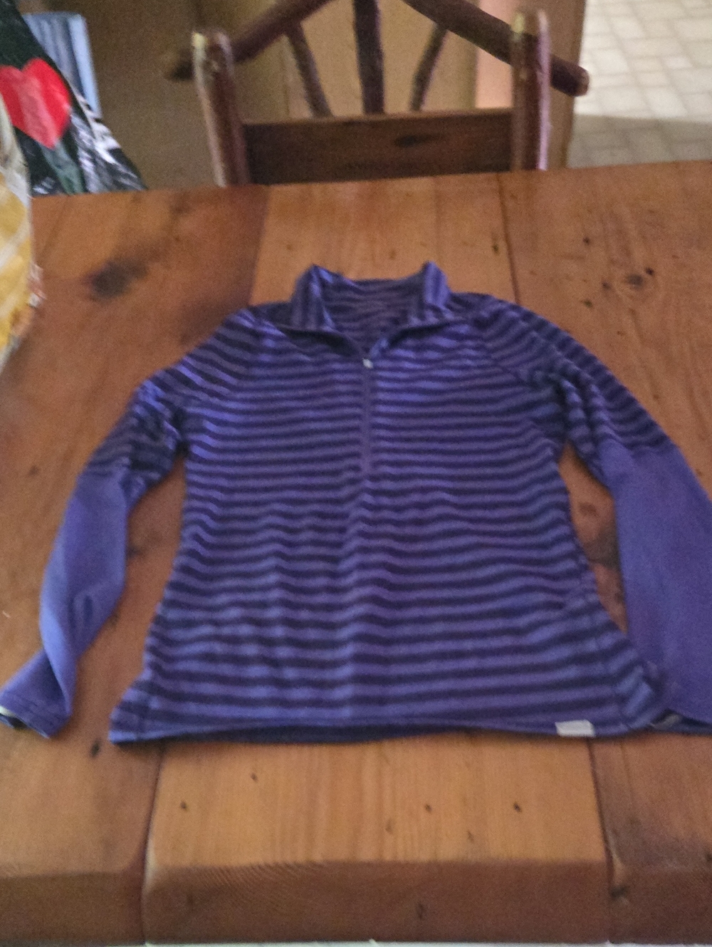 Patagonia Purple Striped 1/4 Zip-Up Sz S